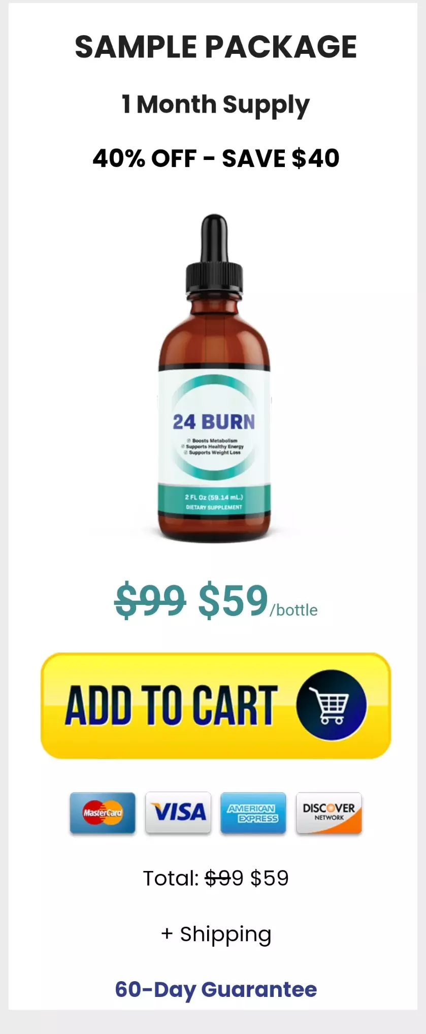 24 Burn™ 1 bottle pricing